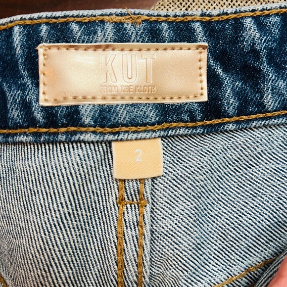 Kut from the Kloth Blue Distressed Denim Shorts - Picture 3 of 4